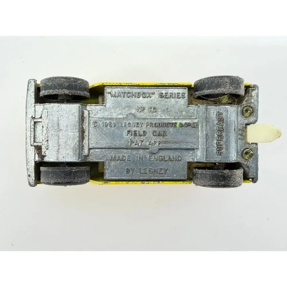 1969 Lesney Matchbox No.18 Yellow Field Car Made In England Superfast